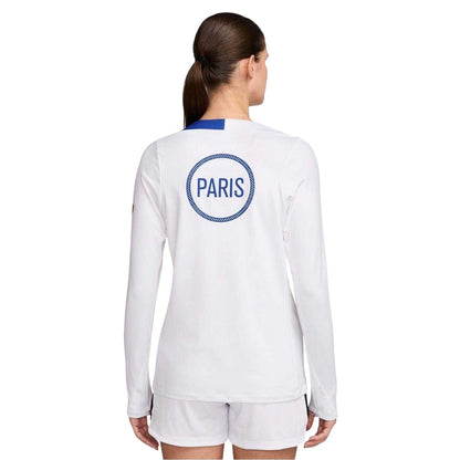 White-Blue - Back - Nike Womens-Ladies 2025-2026 Paris Saint Germain FC Long-Sleeved Track Top