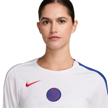 White-Blue - Side - Nike Womens-Ladies 2025-2026 Paris Saint Germain FC Long-Sleeved Track Top