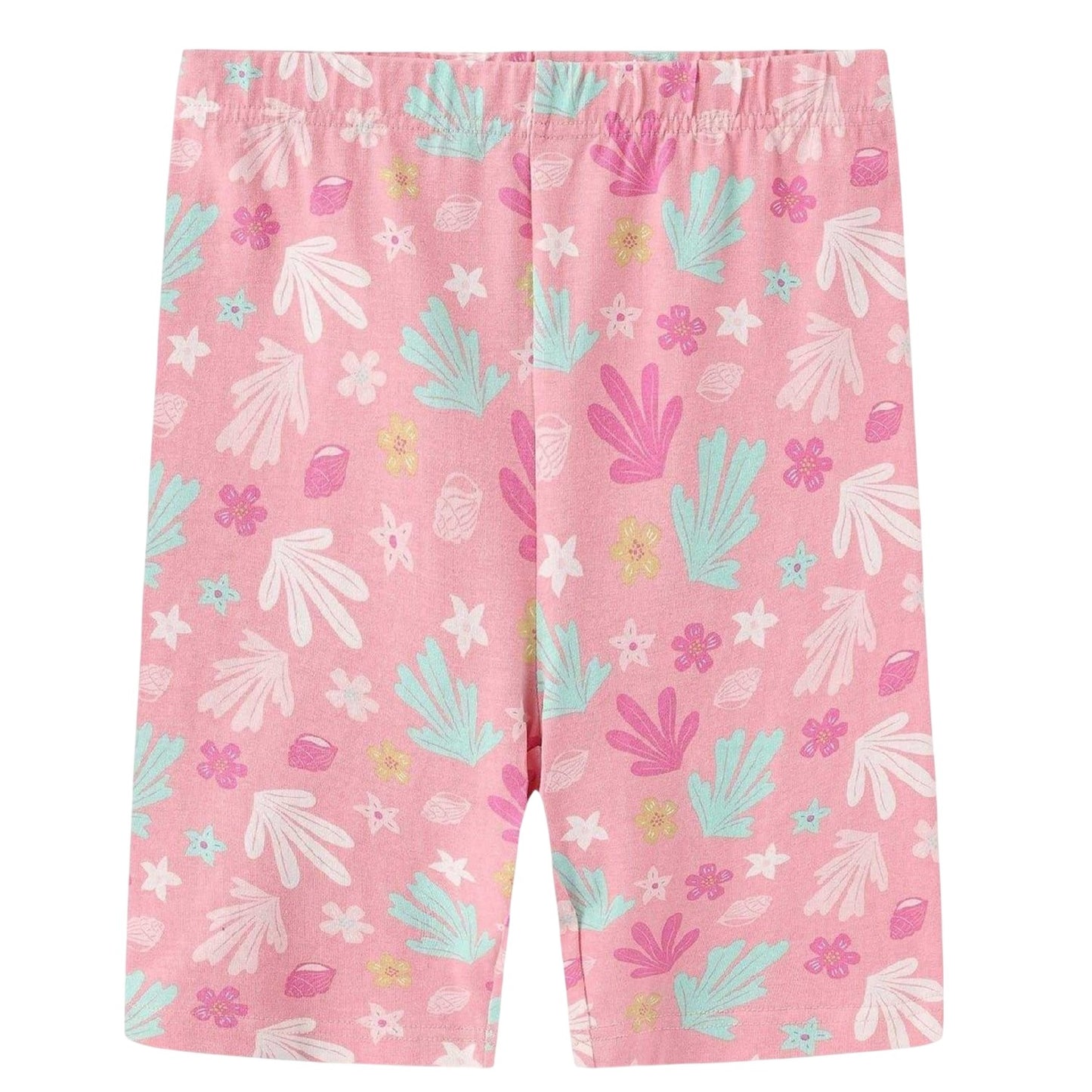 White-Pink - Side - Moana Childrens-Kids Printed Top & Bottom Set Set