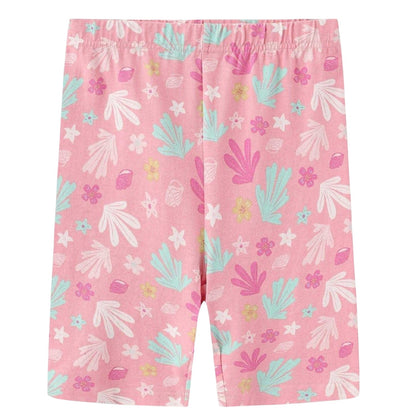 White-Pink - Side - Moana Childrens-Kids Printed Top & Bottom Set Set