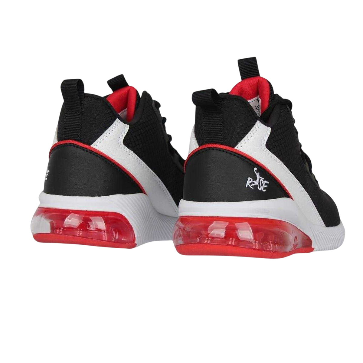 Black-White-Red - Back - Rise Childrens-Kids Digital Basketball Shoes