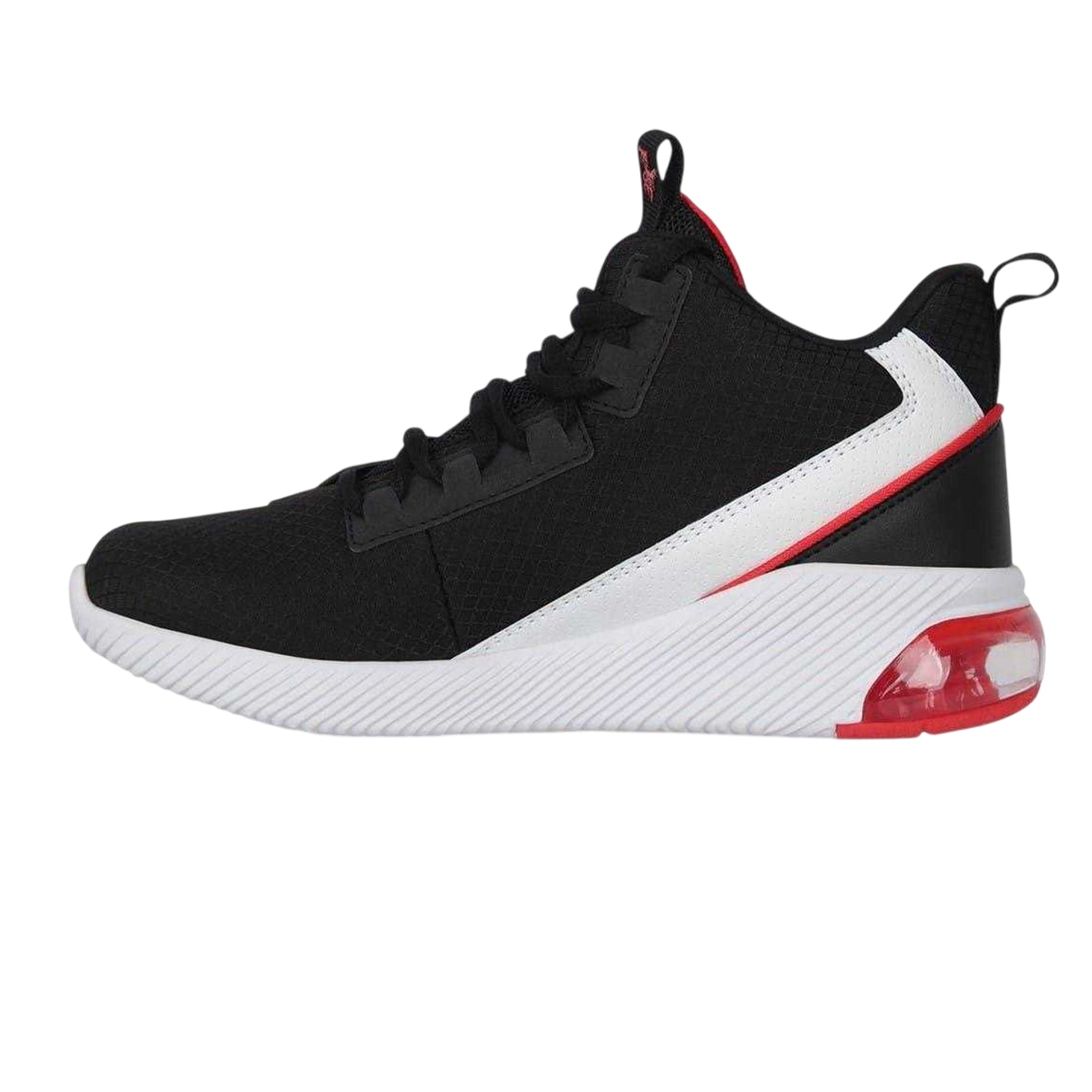 Black-White-Red - Side - Rise Childrens-Kids Digital Basketball Shoes