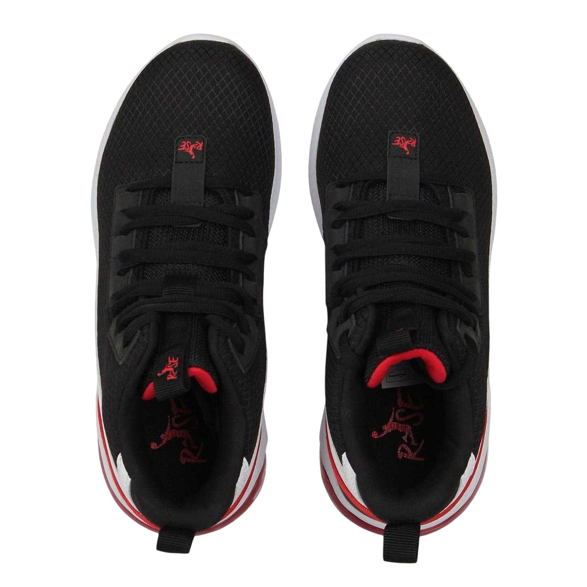Black-White-Red - Lifestyle - Rise Childrens-Kids Digital Basketball Shoes