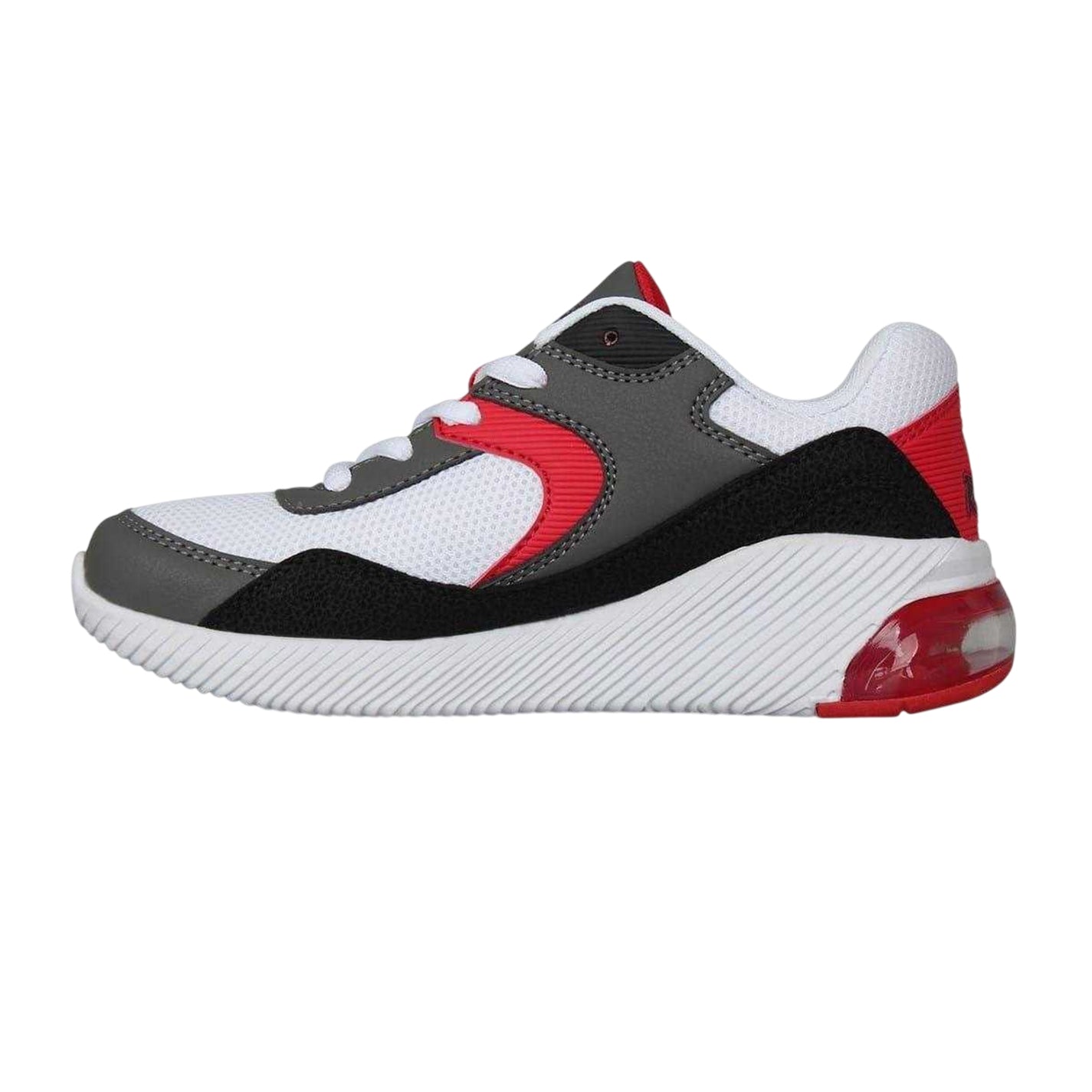 White-Red - Side - Rise Childrens-Kids Dispatch Basketball Shoes