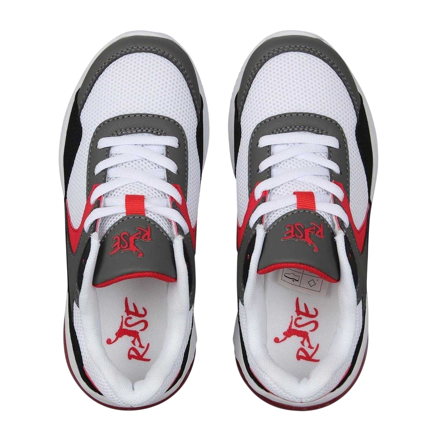 White-Red - Lifestyle - Rise Childrens-Kids Dispatch Basketball Shoes