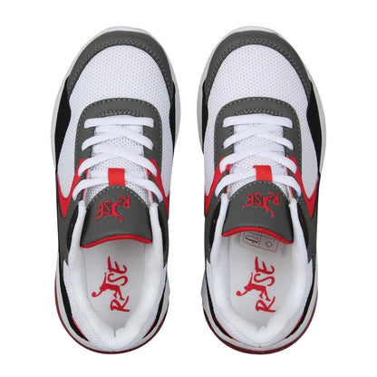 White-Red - Lifestyle - Rise Childrens-Kids Dispatch Basketball Shoes