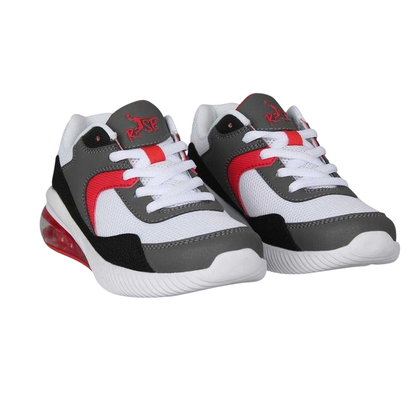 White-Red - Pack Shot - Rise Childrens-Kids Dispatch Basketball Shoes