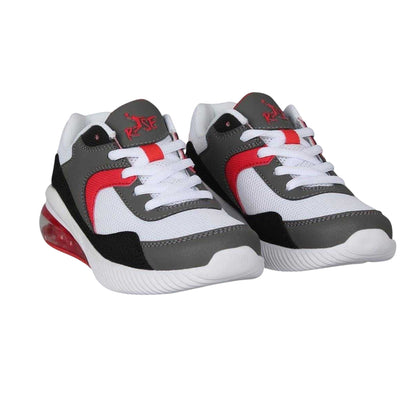 White-Red - Pack Shot - Rise Childrens-Kids Dispatch Basketball Shoes