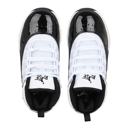White-Black - Lifestyle - Rise Childrens-Kids Shuttle Trainers