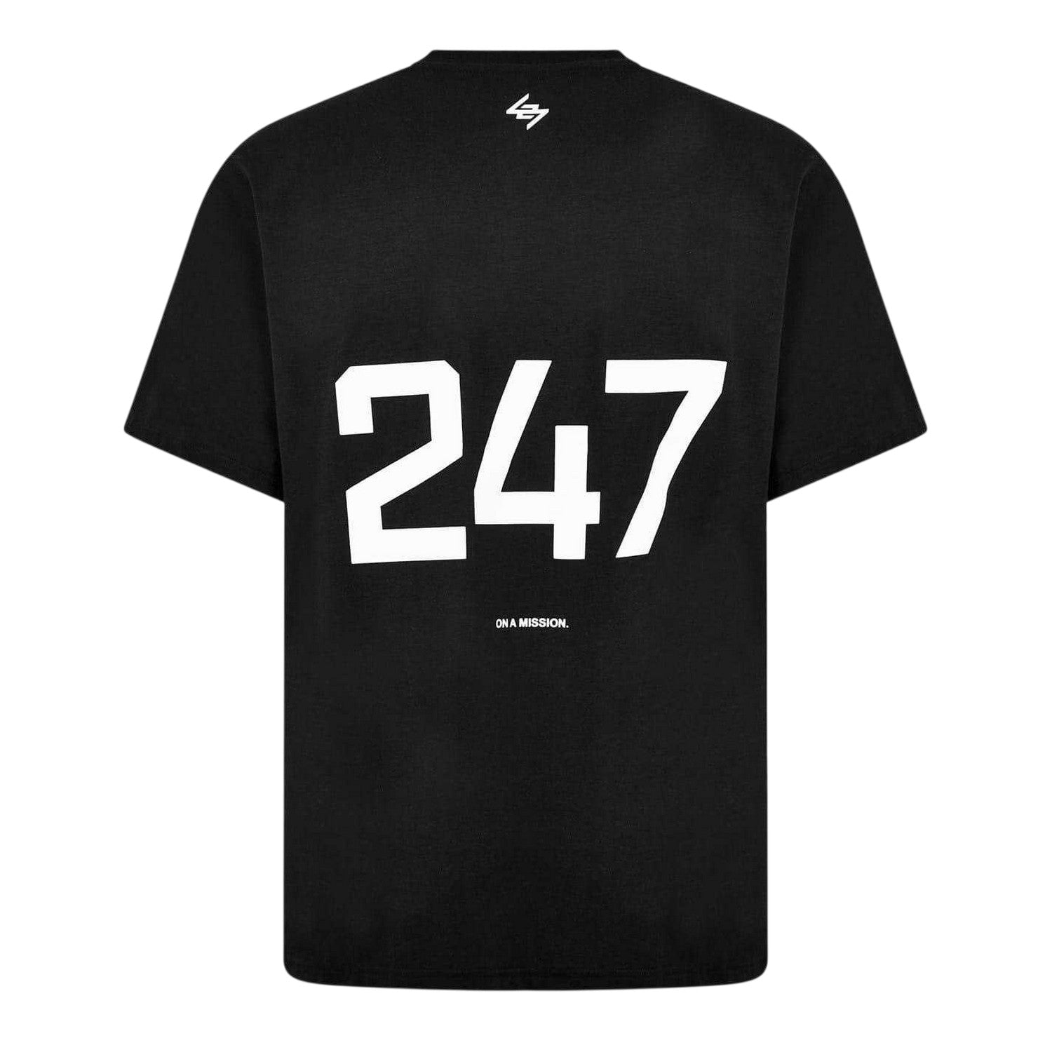 Jet Black - Back - Represent Mens 247 Oversized T-Shirt
