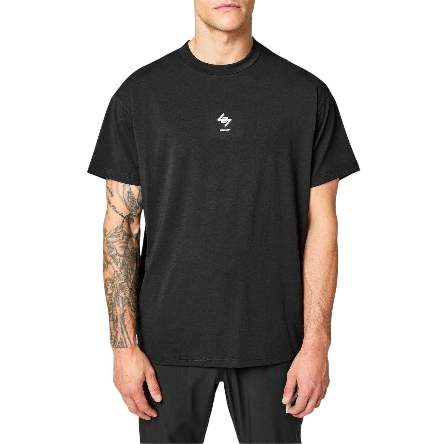 Jet Black - Side - Represent Mens 247 Oversized T-Shirt