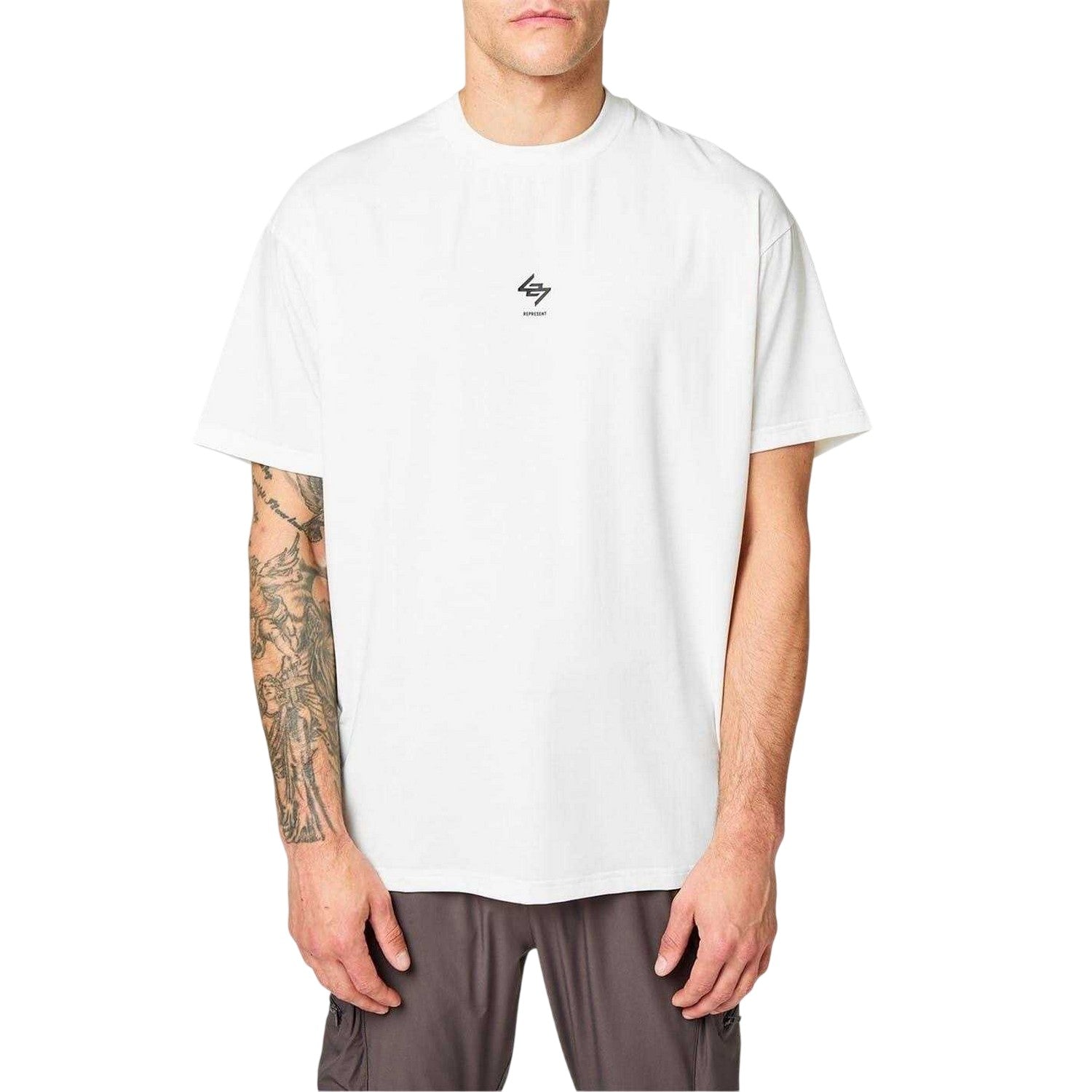 White - Side - Represent Mens 247 Oversized T-Shirt