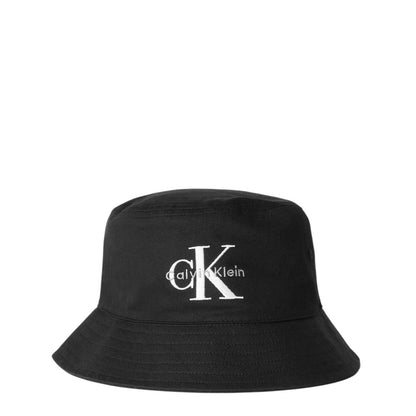 Black - Front - Calvin Klein Womens-Ladies Embroidered Logo Casual Bucket Hat