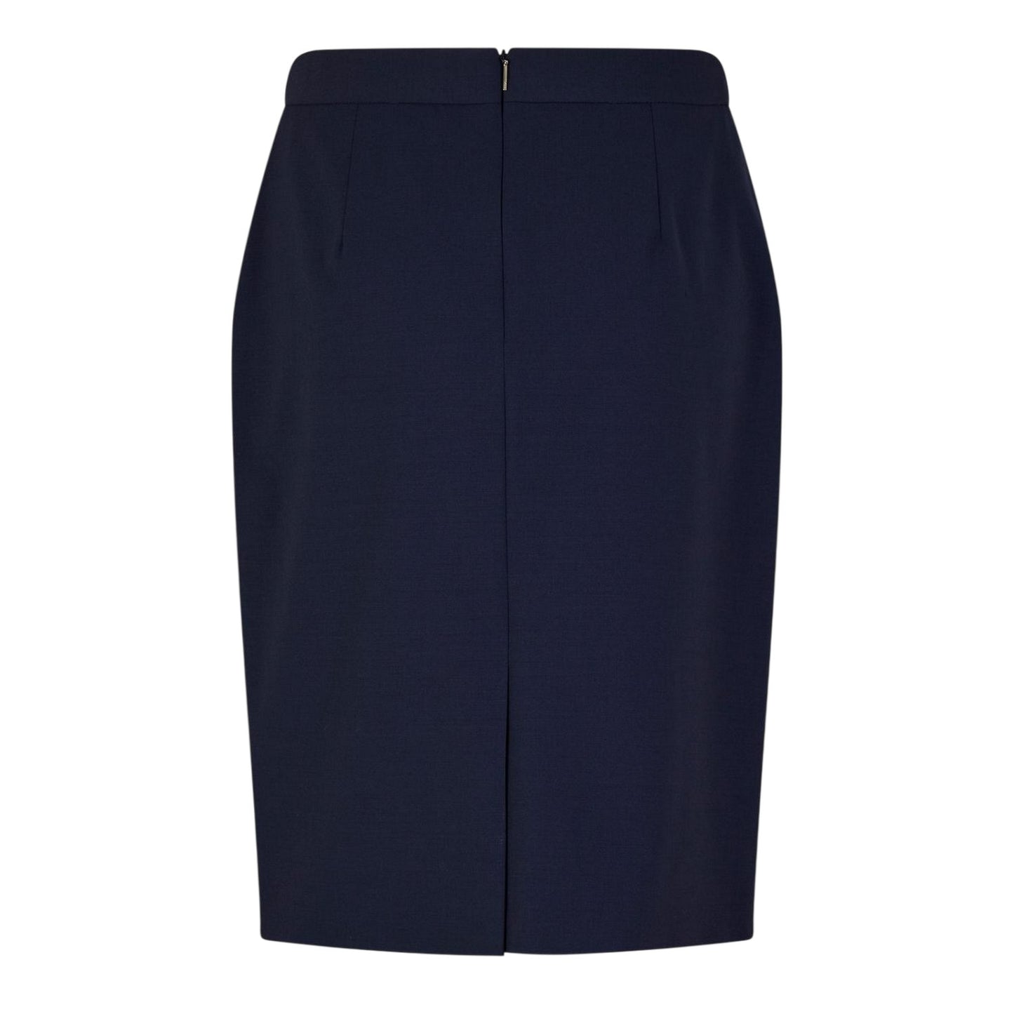 Navy - Back - Boss Womens-Ladies Vilea Slim Pencil Skirt