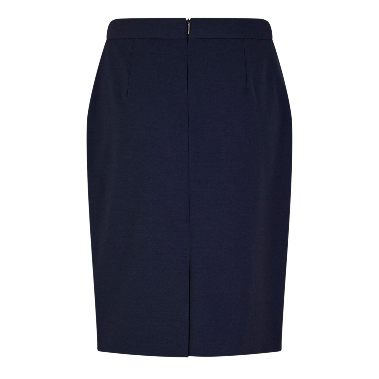 Navy - Back - Boss Womens-Ladies Vilea Slim Pencil Skirt