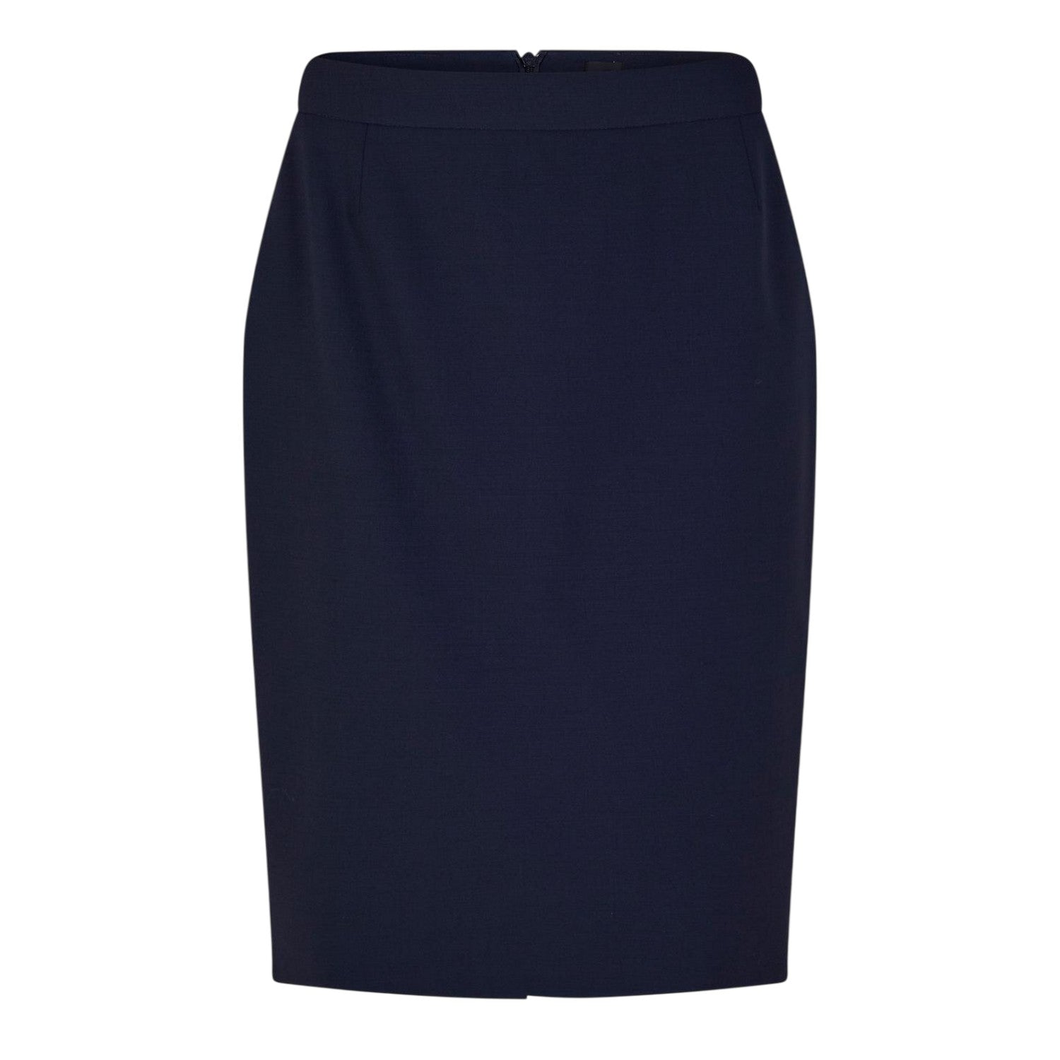 Navy - Front - Boss Womens-Ladies Vilea Slim Pencil Skirt