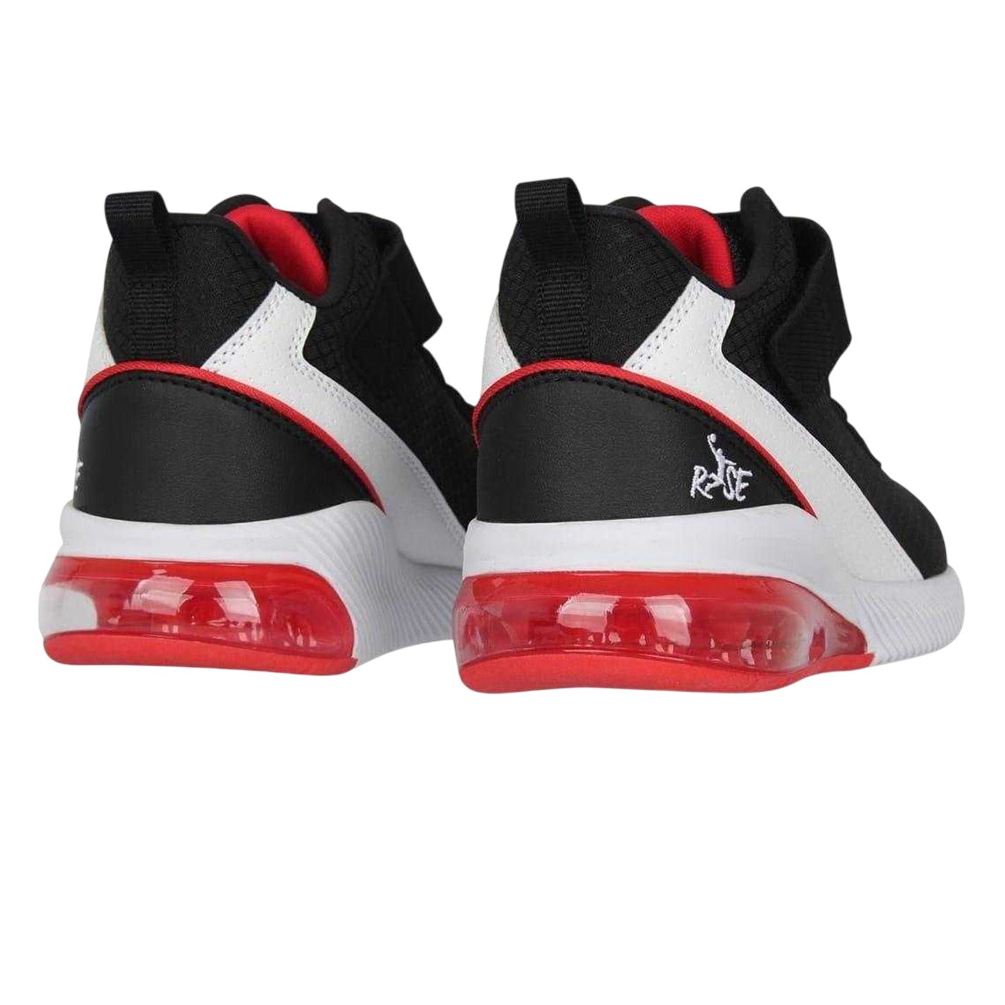 Black-White-Red - Back - Rise Childrens-Kids Digital Basketball Shoes