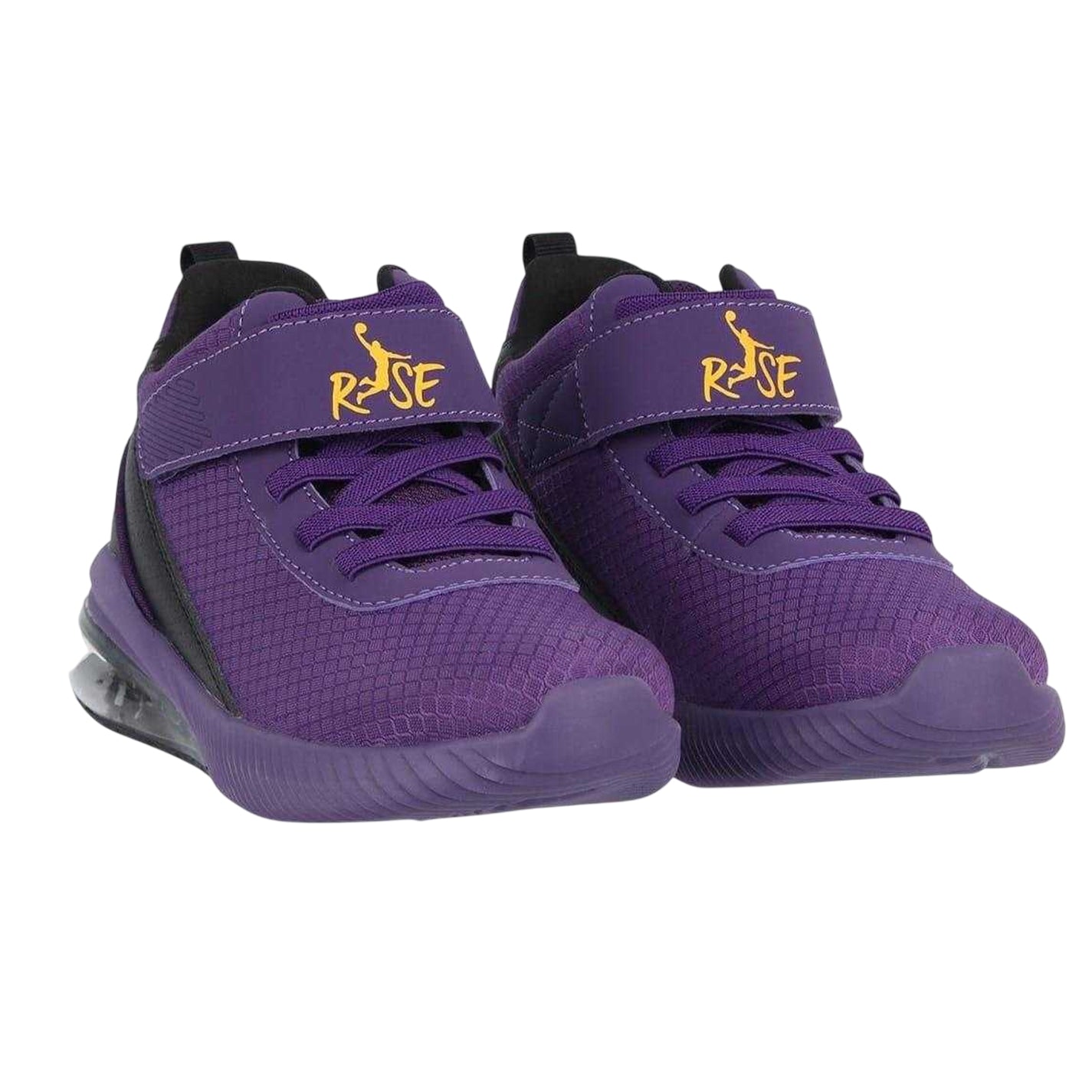 Purple - Pack Shot - Rise Childrens-Kids Digital Basketball Shoes