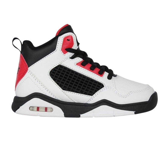 White-Black-Red - Front - Rise Childrens-Kids Reverse Basketball Shoes