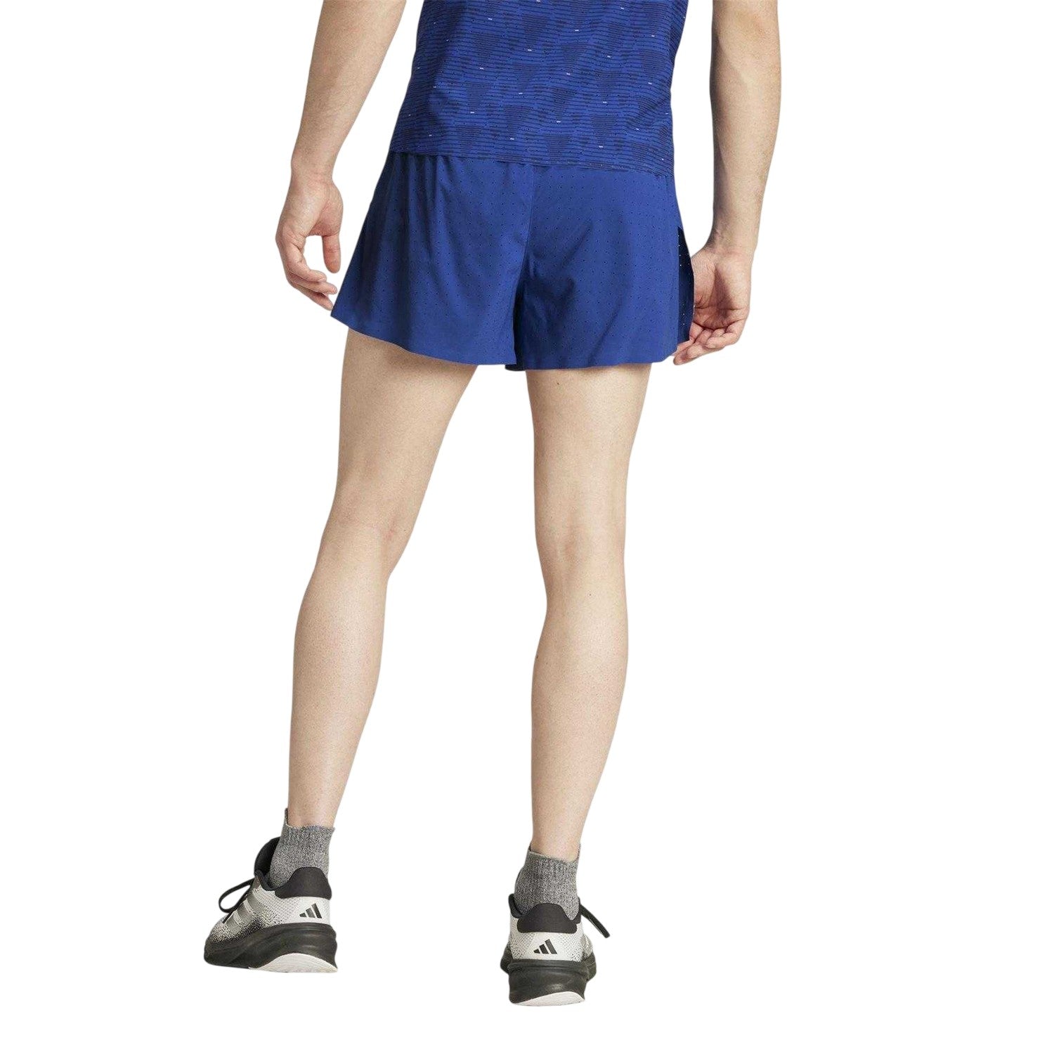 Lucid Blue - Back - Adidas Mens Performance France Running Shorts