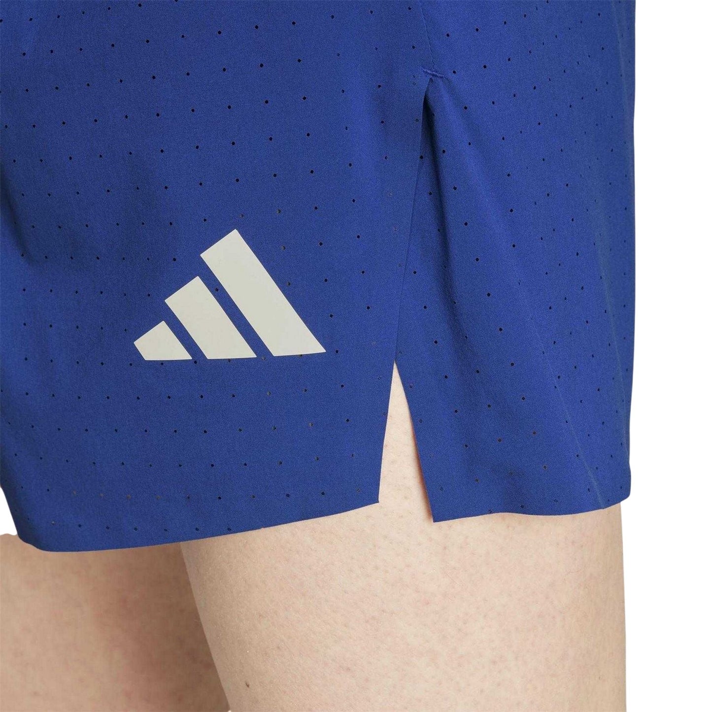 Lucid Blue - Side - Adidas Mens Performance France Running Shorts