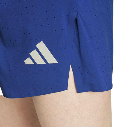 Lucid Blue - Side - Adidas Mens Performance France Running Shorts