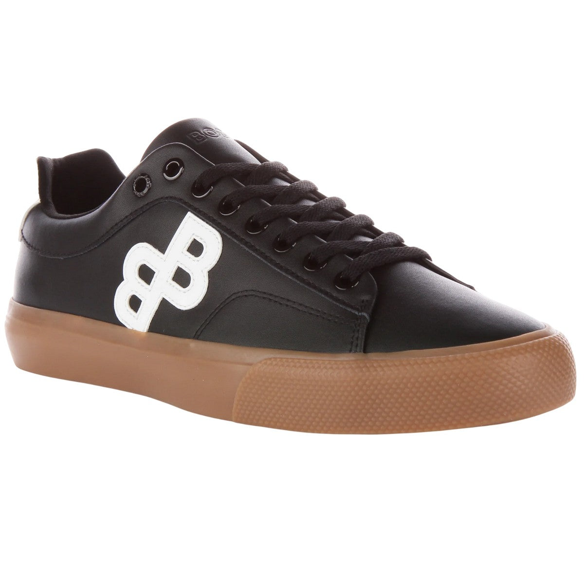 Charcoal - Front - Boss Mens Aiden Low Cut Tennis Trainers