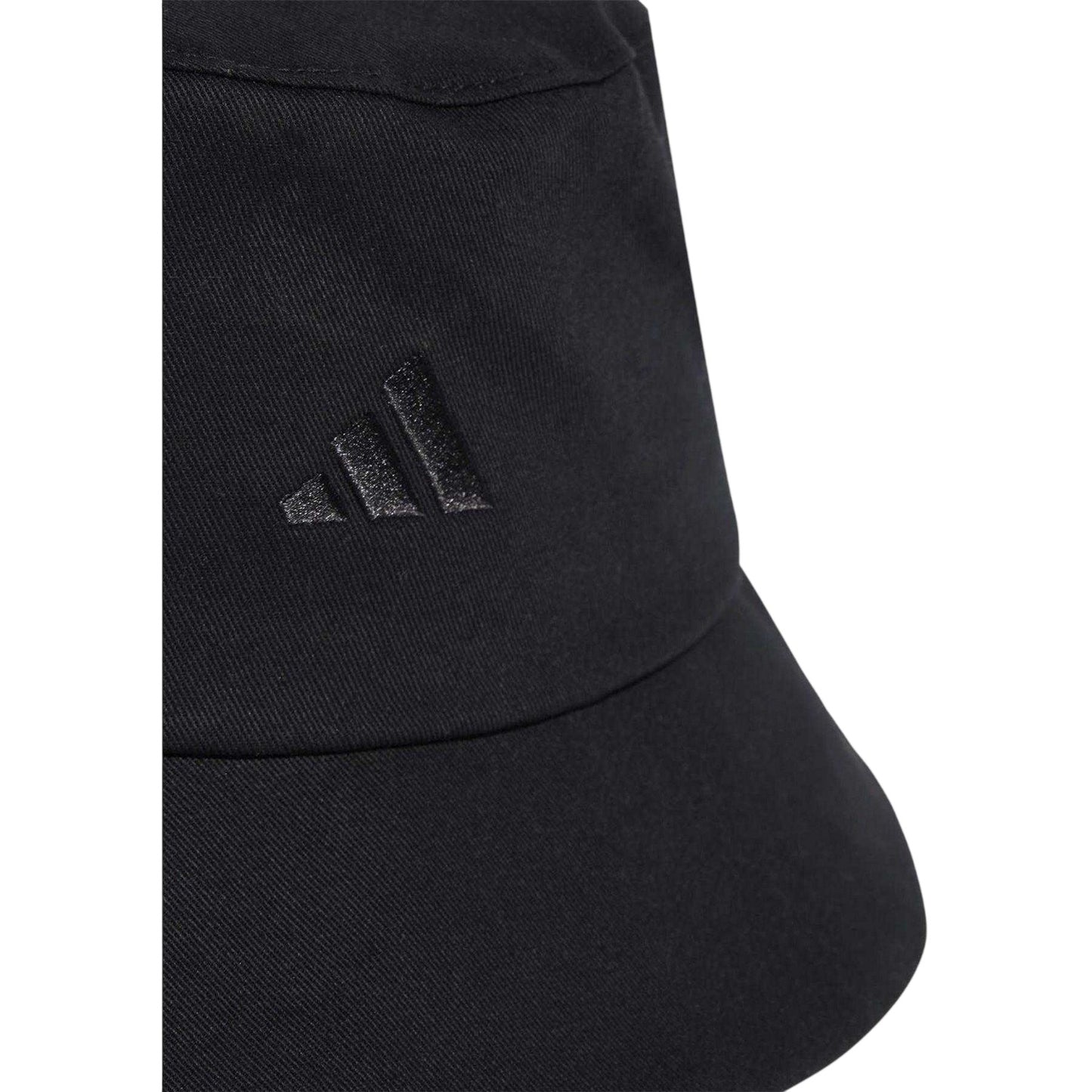 Black - Side - Adidas Mens 3S 3 Stripes Cotton Blend Bucket Hat