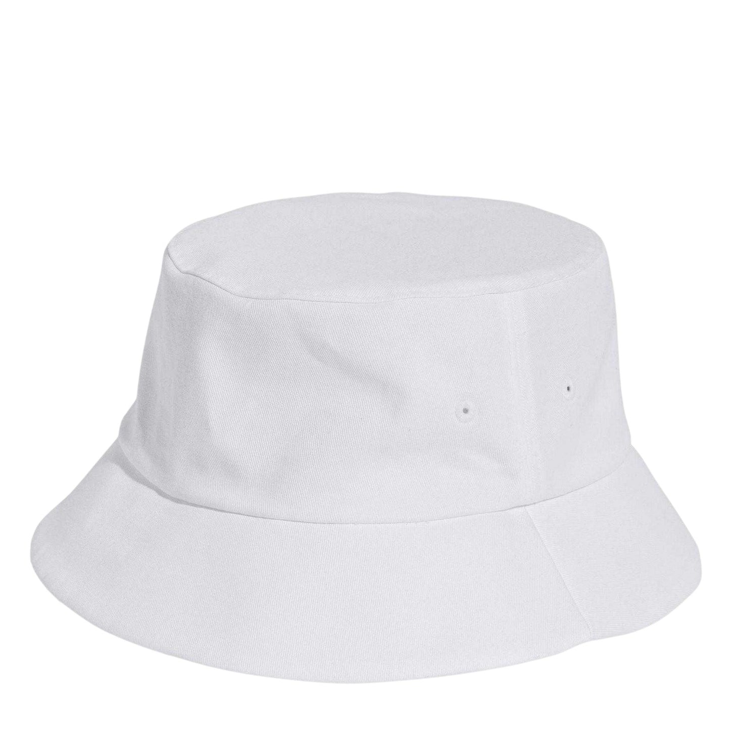 White-Black - Front - Adidas Mens 3S 3 Stripes Cotton Blend Bucket Hat