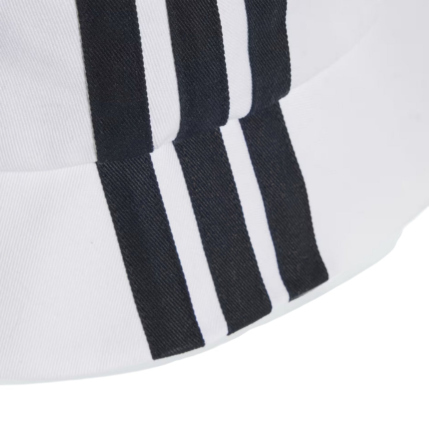 White-Black - Side - Adidas Mens 3S 3 Stripes Cotton Blend Bucket Hat