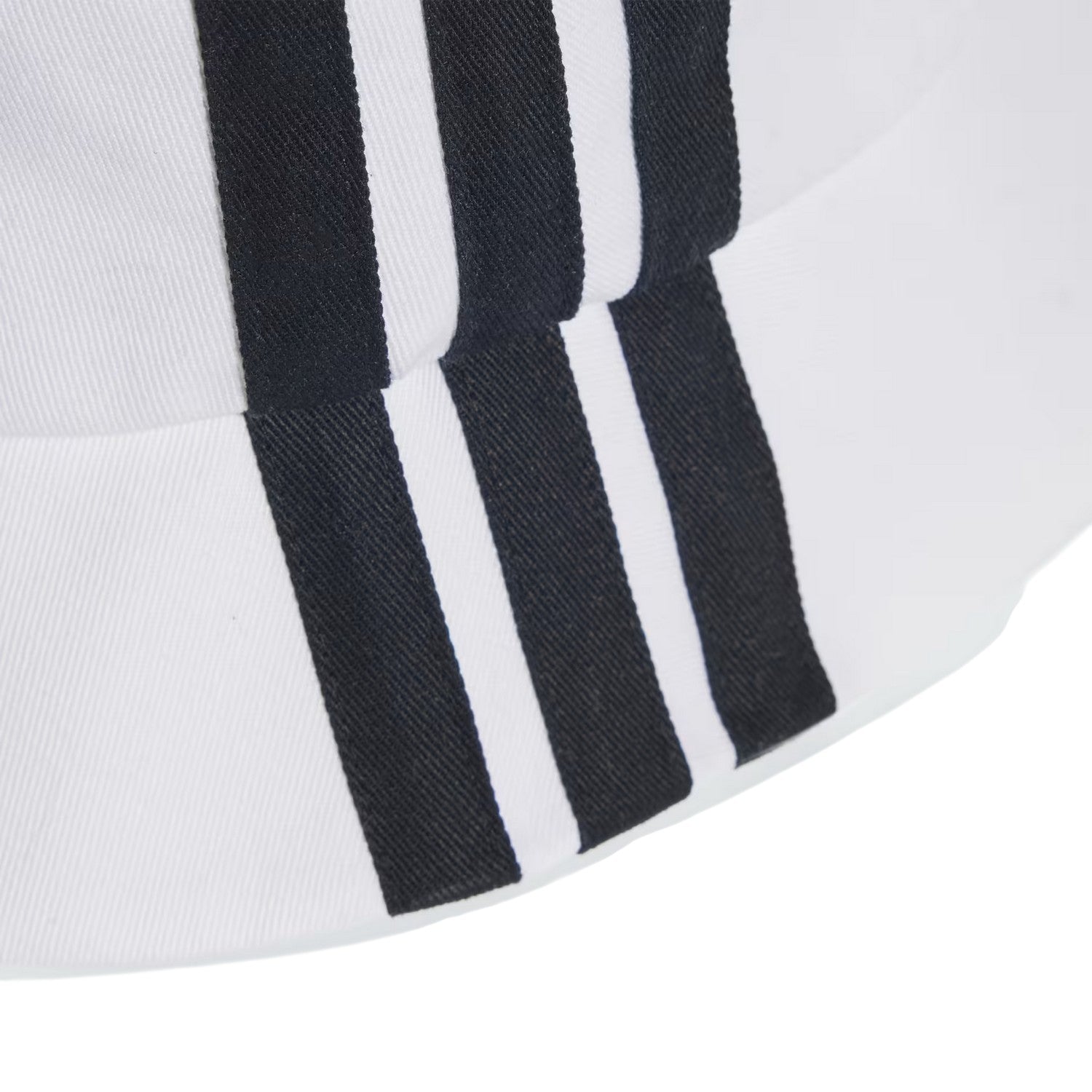 White-Black - Side - Adidas Mens 3S 3 Stripes Cotton Blend Bucket Hat