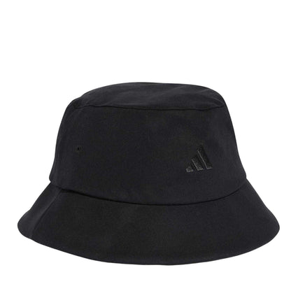 Black - Front - Adidas Mens 3S 3 Stripes Cotton Blend Bucket Hat