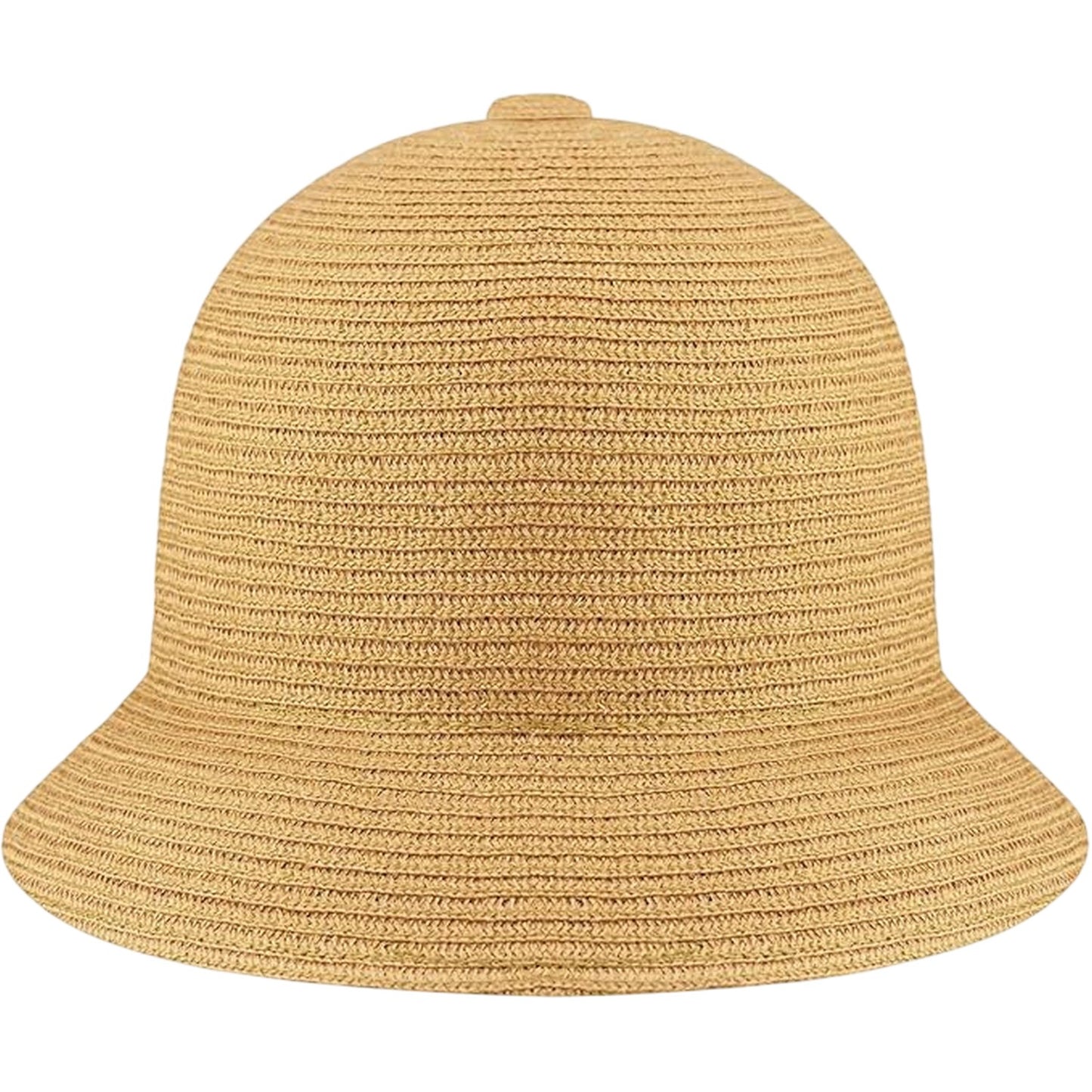 Tan - Back - Kangol Womens-Ladies Braided Woven Casual Bucket Hat