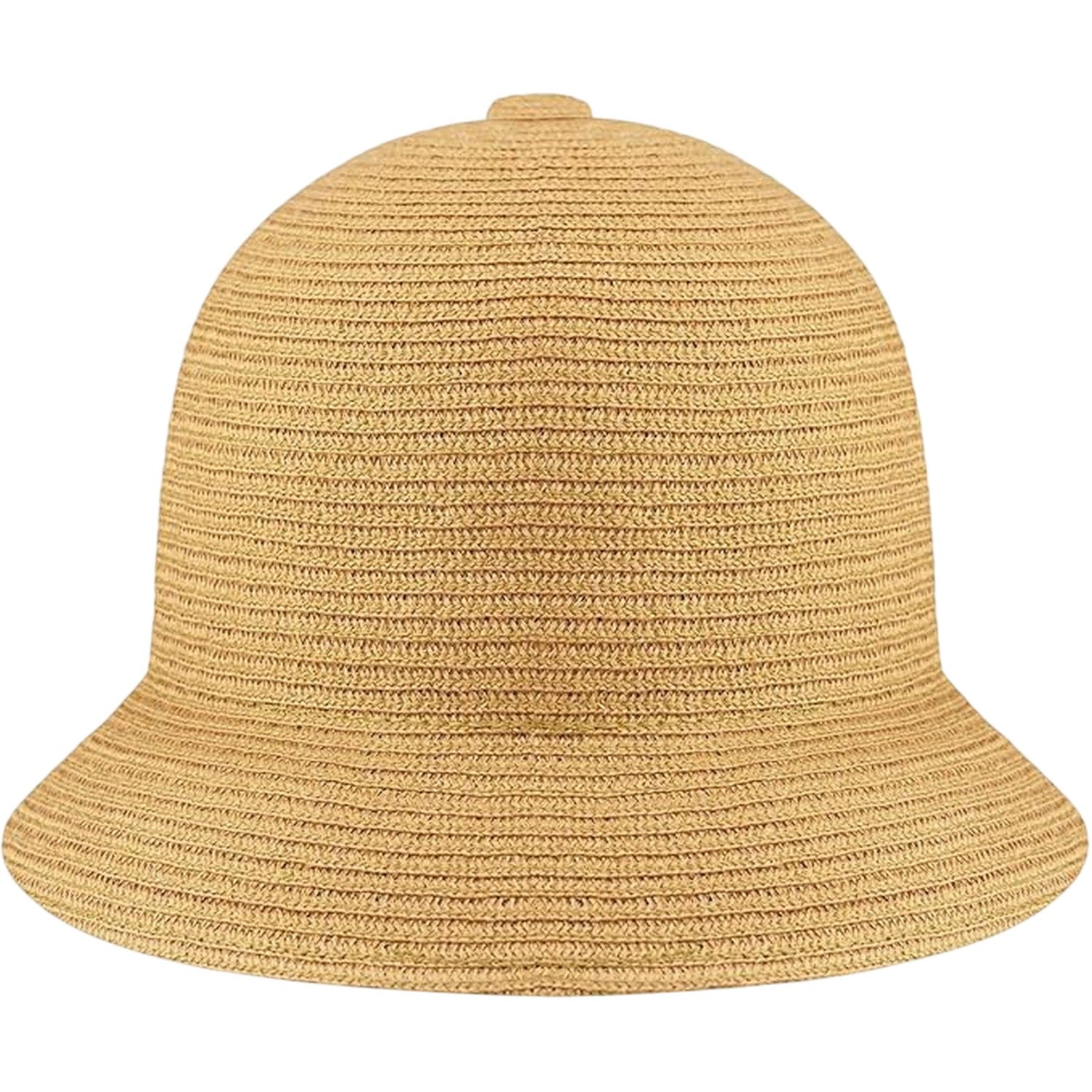 Tan - Back - Kangol Womens-Ladies Braided Woven Casual Bucket Hat