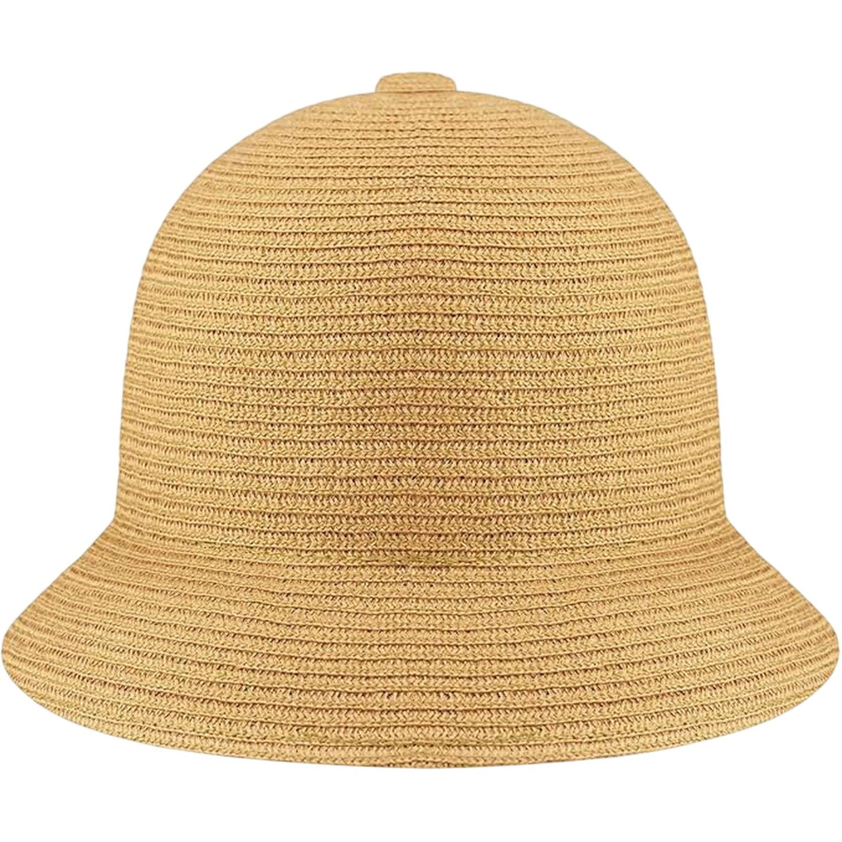 Tan - Back - Kangol Womens-Ladies Braided Woven Casual Bucket Hat
