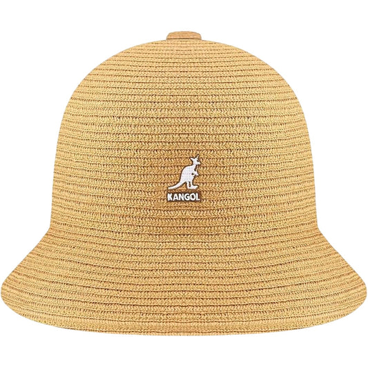 Tan - Front - Kangol Womens-Ladies Braided Woven Casual Bucket Hat