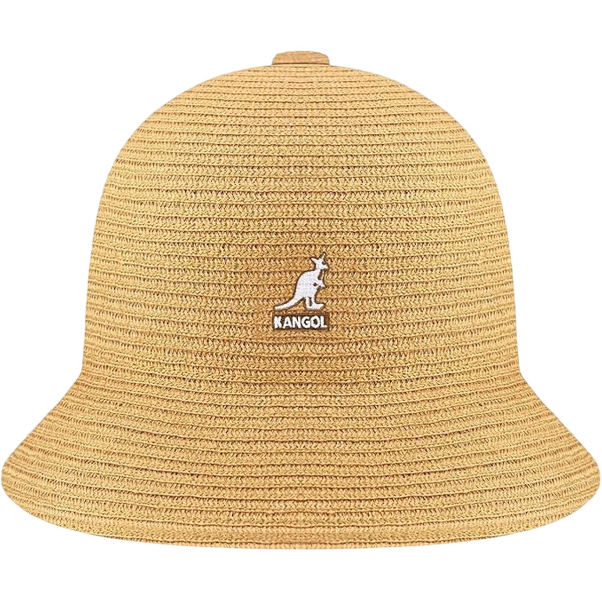 Tan - Front - Kangol Womens-Ladies Braided Woven Casual Bucket Hat