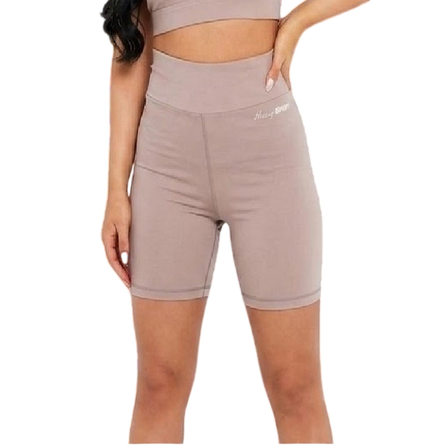 Mocha - Front - Missy Empire Womens-Ladies Ruched Cycling Shorts