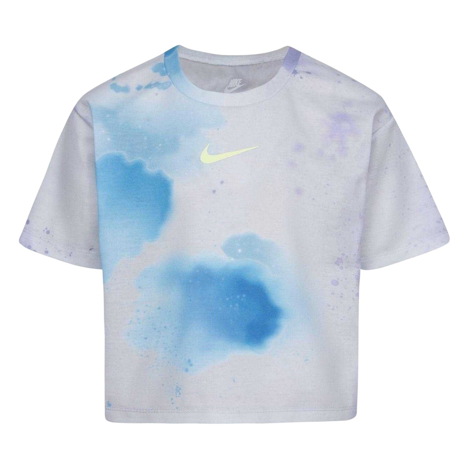Photon Dust - Front - Nike Girls Tie Dye Crew Neck Regular Crop T-Shirt