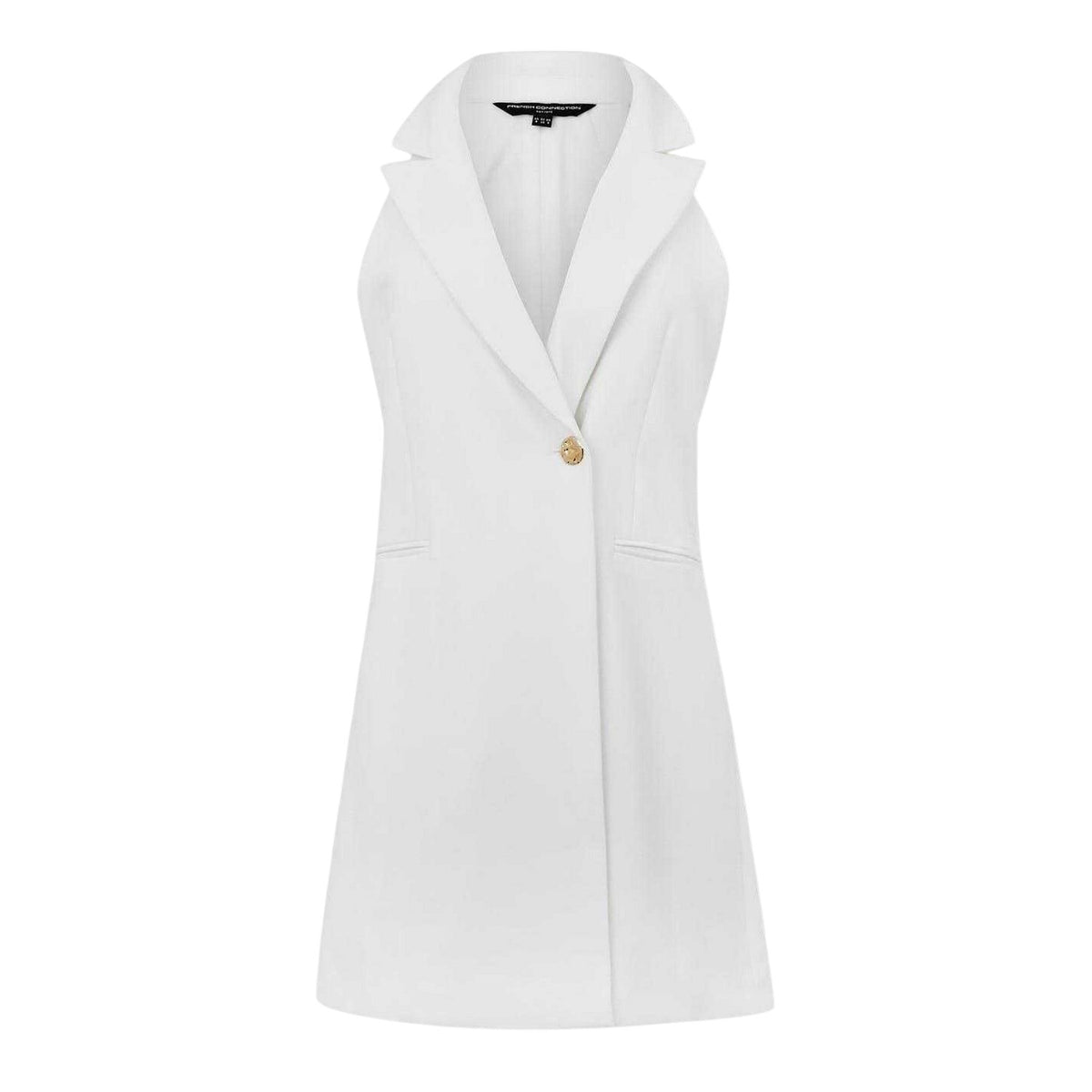 White - Front - French Connection Womens-Ladies Blazer Dress