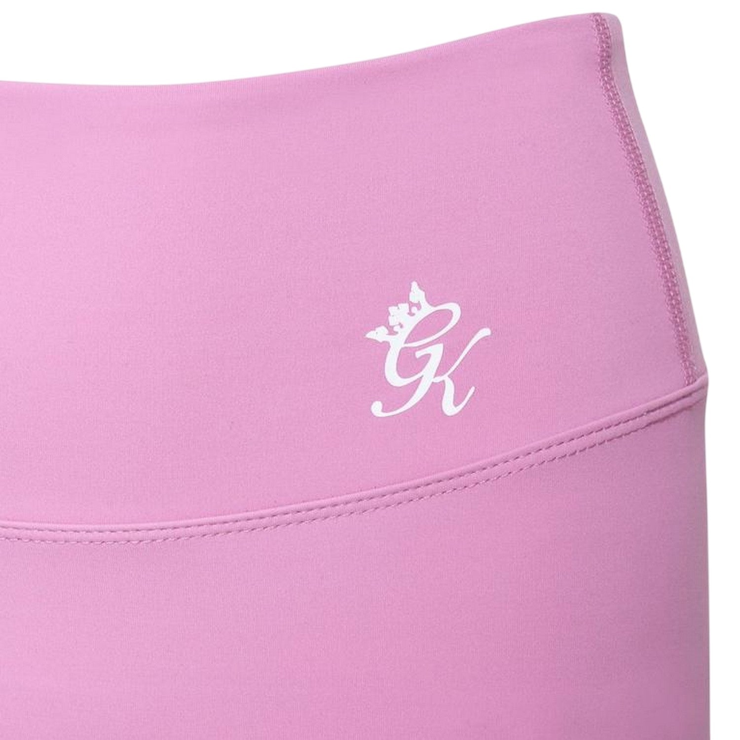 Pink - Side - Gym King Womens-Ladies Scrunch Slim Shorts