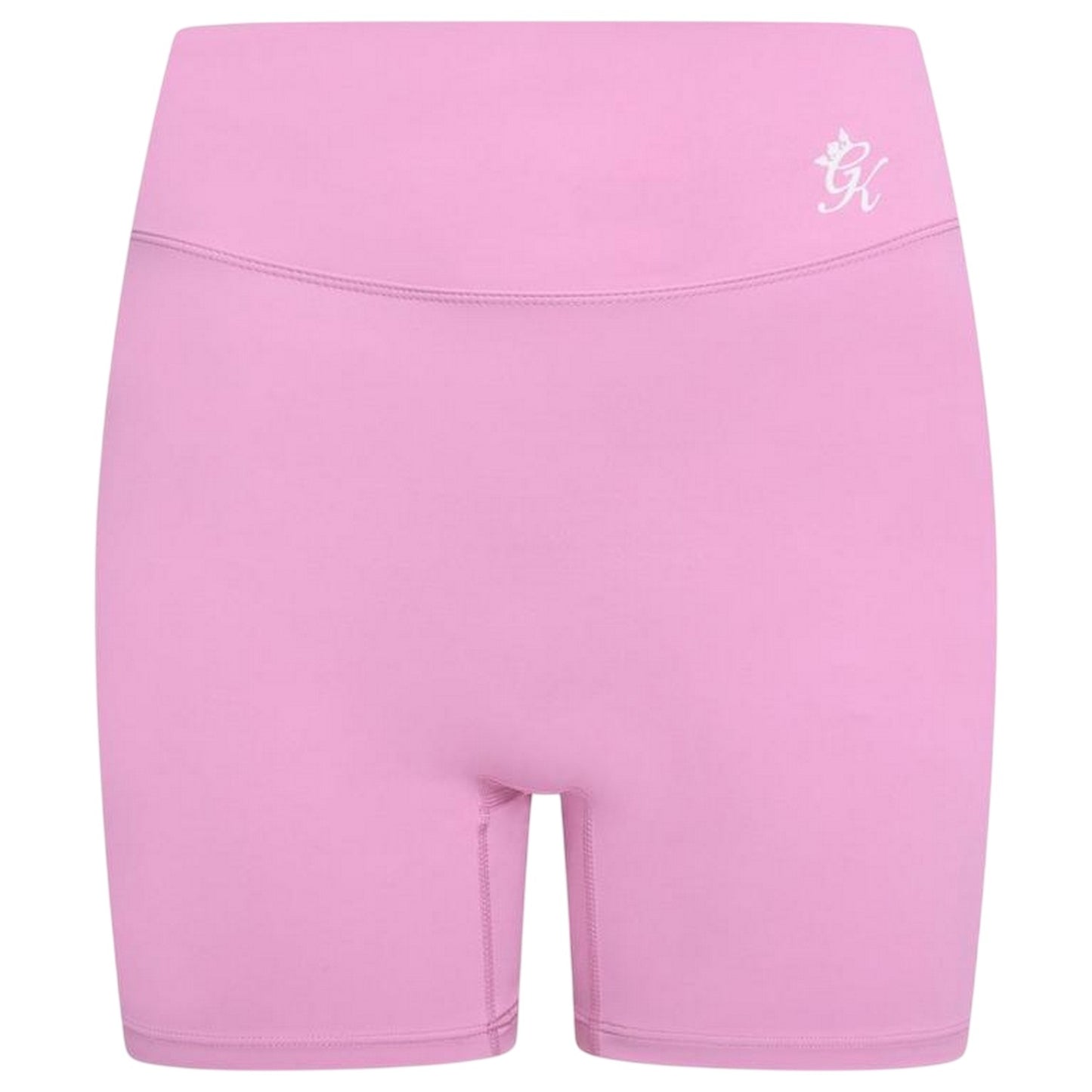 Pink - Front - Gym King Womens-Ladies Scrunch Slim Shorts