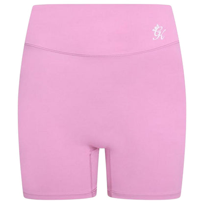 Pink - Front - Gym King Womens-Ladies Scrunch Slim Shorts
