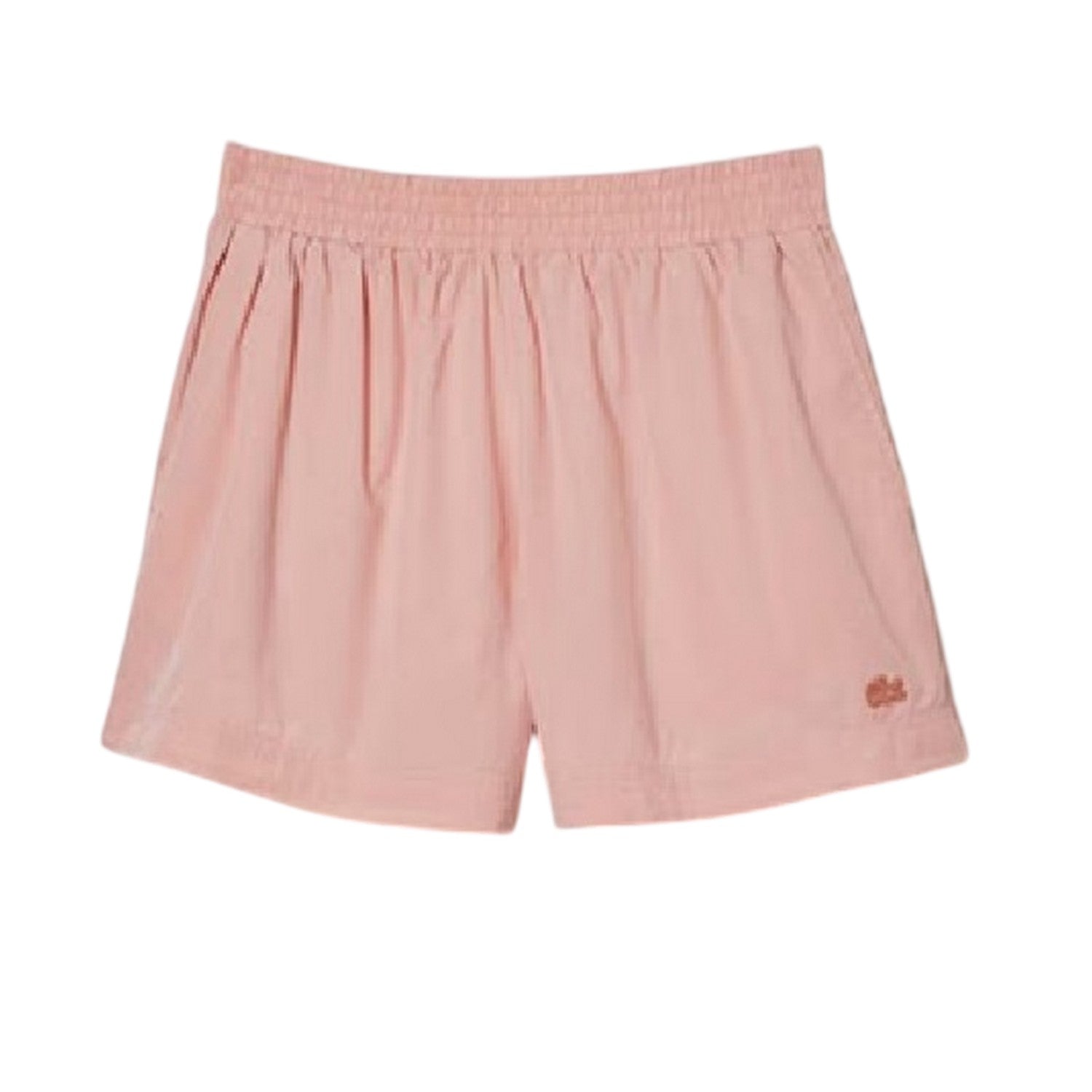 Pink - Front - Lacoste Womens-Ladies Fleece Logo Shorts
