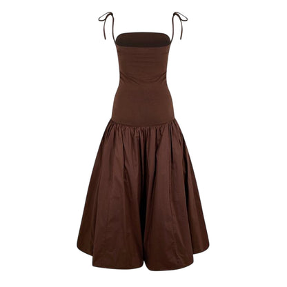 Chocolate - Back - AmyLynn Womens-Ladies Alexa Midi Dress