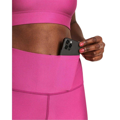 Pink - Side - Under Armour Womens-Ladies Compression Cycling Shorts