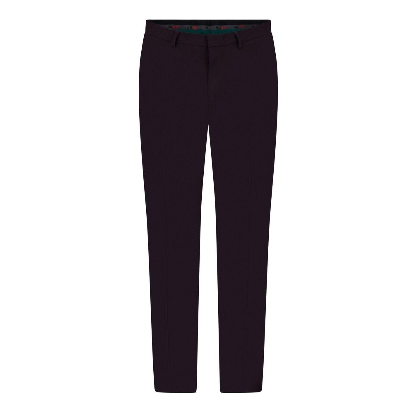 Purple - Front - Hugo Mens Regular Trousers