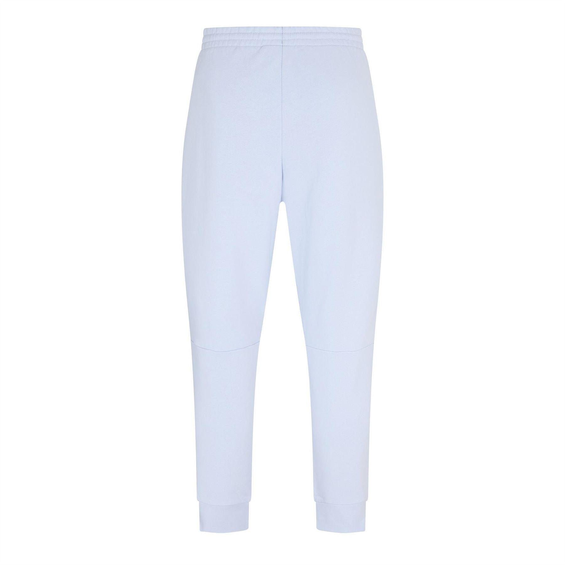 Blue - Back - Lacoste Mens Cotton Plain Tracksuit Bottoms