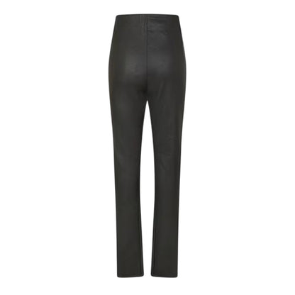 Black - Back - Vila Womens-Ladies Coated Trousers