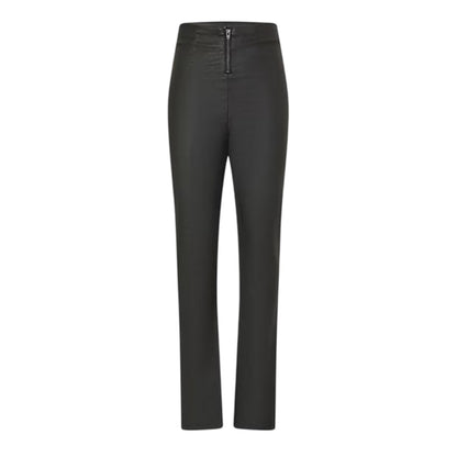 Black - Front - Vila Womens-Ladies Coated Trousers